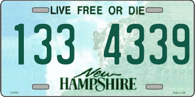 NH license plate 1334339