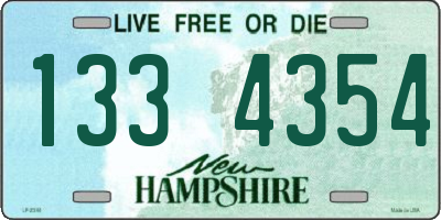NH license plate 1334354