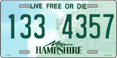 NH license plate 1334357