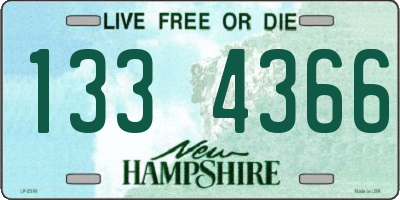 NH license plate 1334366