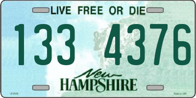 NH license plate 1334376
