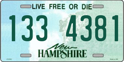 NH license plate 1334381