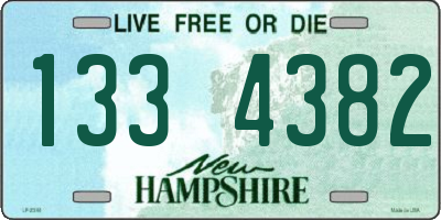 NH license plate 1334382