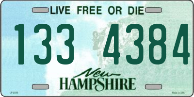 NH license plate 1334384
