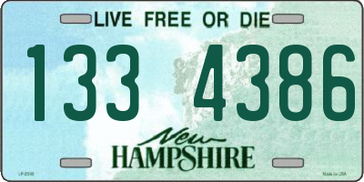 NH license plate 1334386