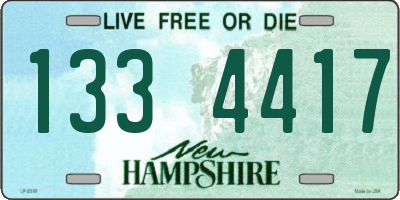 NH license plate 1334417