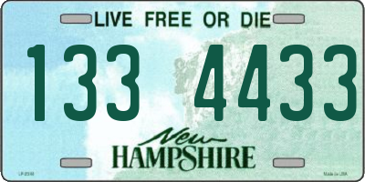 NH license plate 1334433