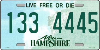 NH license plate 1334445