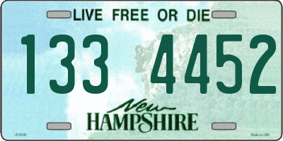 NH license plate 1334452
