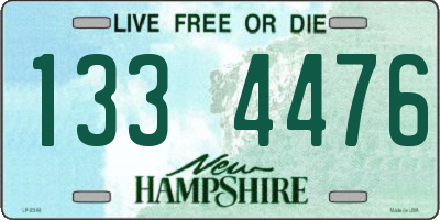 NH license plate 1334476