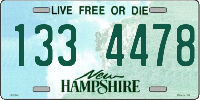 NH license plate 1334478