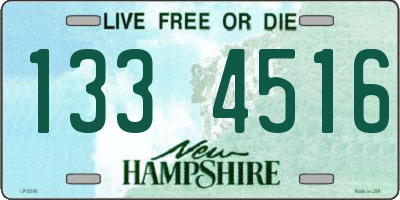 NH license plate 1334516
