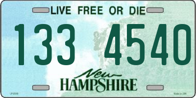 NH license plate 1334540