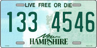 NH license plate 1334546