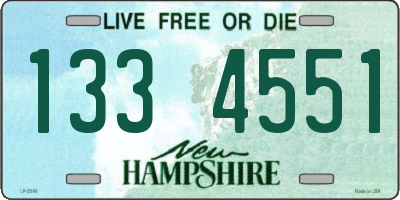NH license plate 1334551