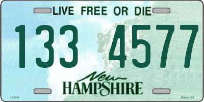 NH license plate 1334577