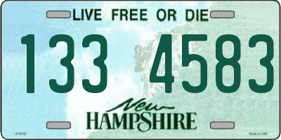 NH license plate 1334583