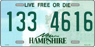 NH license plate 1334616
