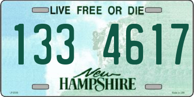 NH license plate 1334617