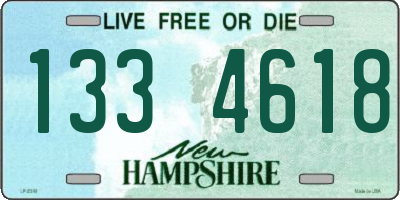 NH license plate 1334618