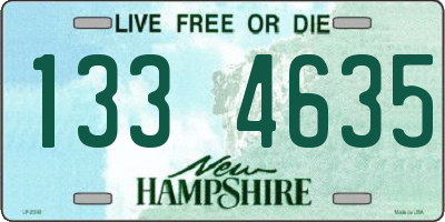 NH license plate 1334635