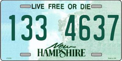 NH license plate 1334637