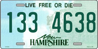 NH license plate 1334638