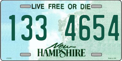 NH license plate 1334654