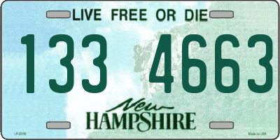 NH license plate 1334663