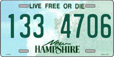 NH license plate 1334706