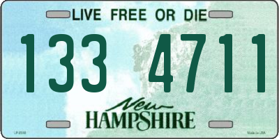 NH license plate 1334711