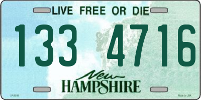 NH license plate 1334716
