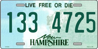NH license plate 1334725