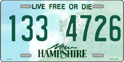 NH license plate 1334726