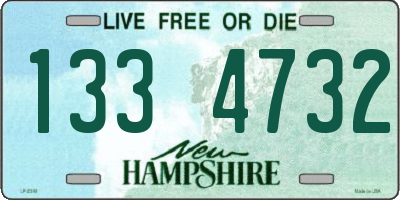 NH license plate 1334732