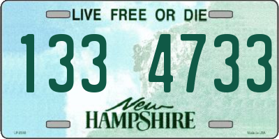 NH license plate 1334733