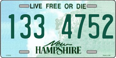 NH license plate 1334752