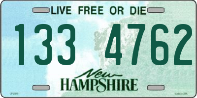NH license plate 1334762