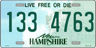 NH license plate 1334763