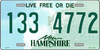 NH license plate 1334772