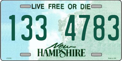 NH license plate 1334783