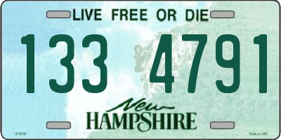 NH license plate 1334791