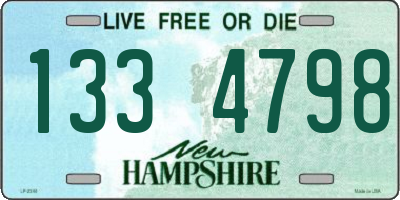 NH license plate 1334798
