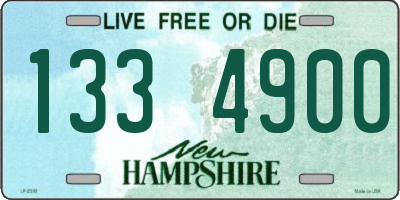 NH license plate 1334900