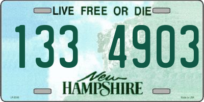 NH license plate 1334903