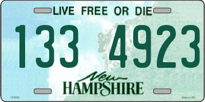 NH license plate 1334923