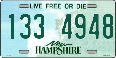 NH license plate 1334948