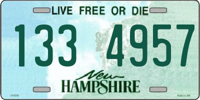 NH license plate 1334957