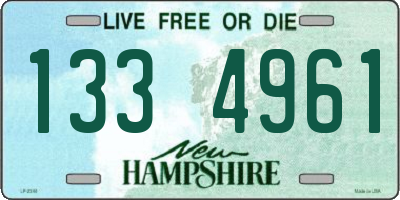 NH license plate 1334961