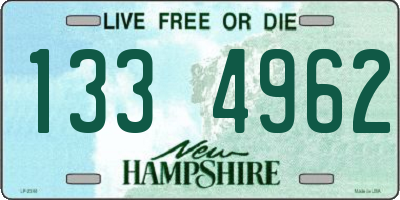NH license plate 1334962